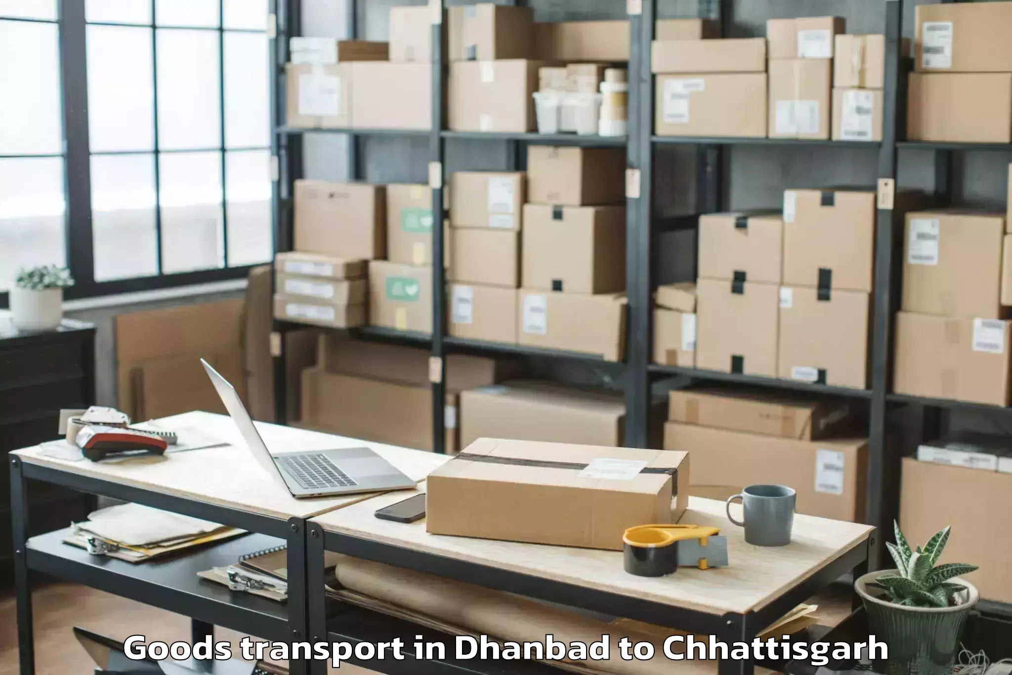 Book Dhanbad to Baikunthpur Goods Transport